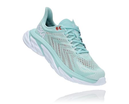 Hoka One One Clifton Edge - Tenis Corrida Estrada Mulher Azuis / Branco | PT-ZaUwa0g